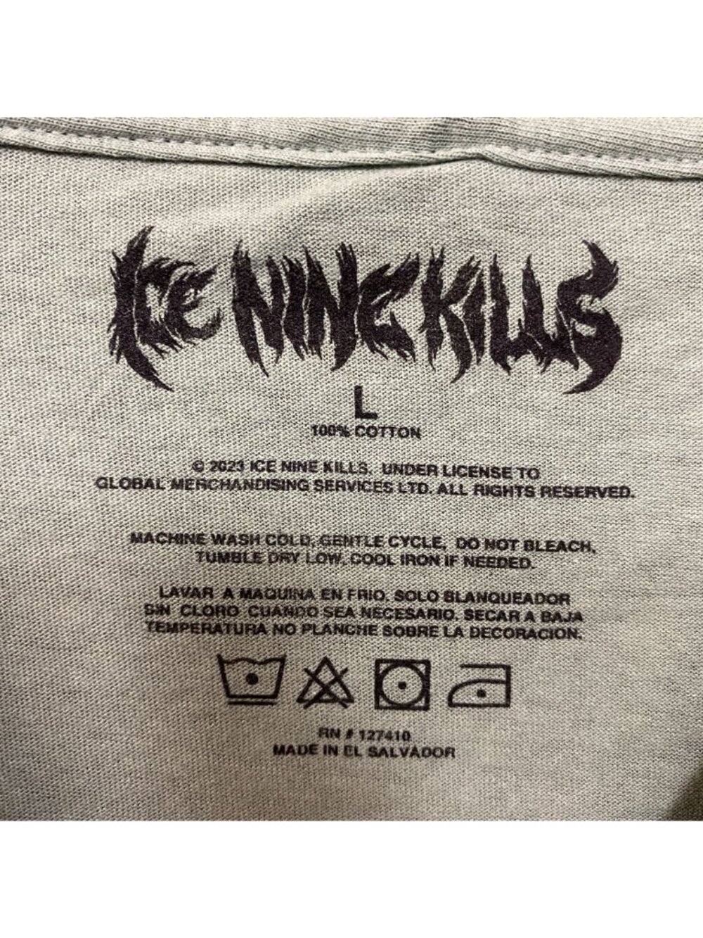 Ice Nine Inch Kills Silence Mask Rock Green Tee size Large - Picture 4 of 4